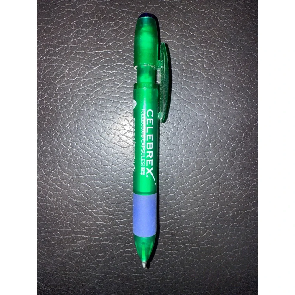 Celebrex Pfizer Green Blue Ballpoint Pen Collectible Pharmacy Advertising‎